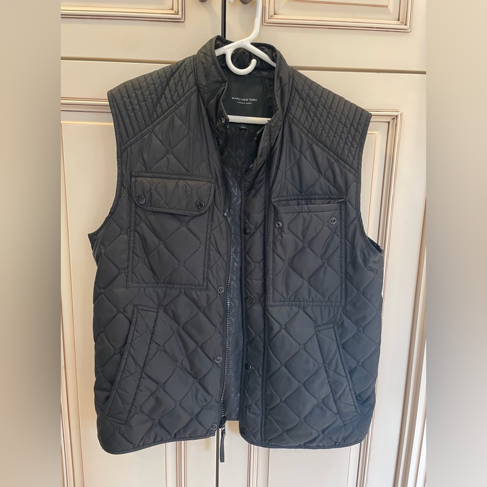 Marc NY Black Puffer Vest